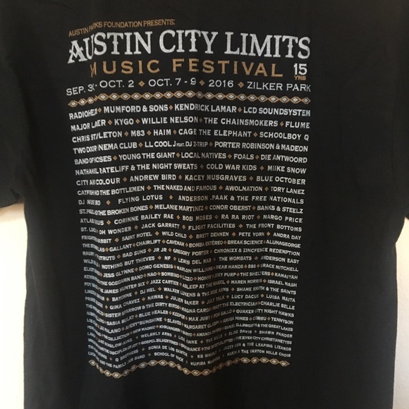 [SOLD] ACL 2016 howling wolf lineup tee - Picture 2 of 2
